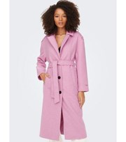 ONLY Pale Pink Belted Long Coat